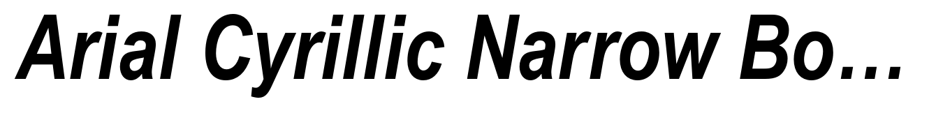 Arial Cyrillic Narrow Bold Italic